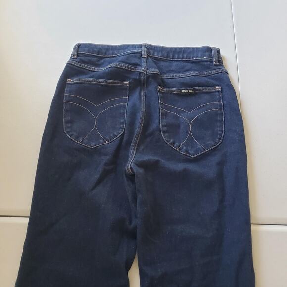 Rolla's Jeans Womens 32 Blue Denim Eastcoast Flare High Rise Organic Cotton - Picture 11 of 12